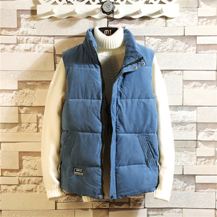 背心棉衣马甲外套情侣装 冬季 无袖 男士 立领加厚夹克棉袄潮冬天 新款