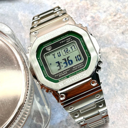 卡西欧50周年限定 GSHOCK太阳能电波蓝牙小方块手表男 GMW-B5000D