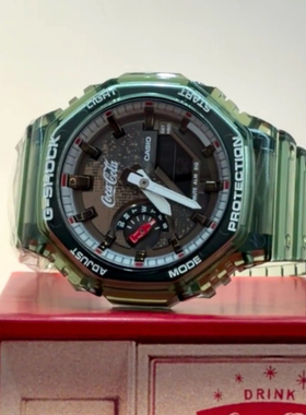 卡西欧可口可乐联名 GSHOCK农家橡树40周年彩虹手表男 GA-2100
