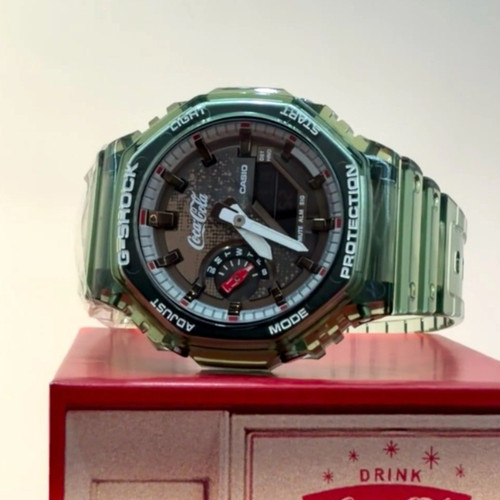 卡西欧可口可乐联名 GSHOCK农家橡树40周年彩虹手表男 GA-2100