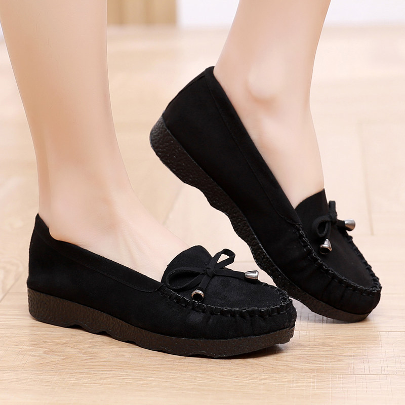 妈妈鞋女春秋平底舒适软底防滑豆豆鞋老北京女单鞋工作鞋休闲布鞋,女鞋,传统布鞋,淘宝优惠券,粉丝福利购,淘宝优惠卷