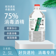 29.9元包邮 浦义正方 75%酒精消毒液 2500ml