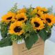 云南昆明向日葵鲜花基地水养真花花束颜色随机玫瑰百合康乃馨桔梗