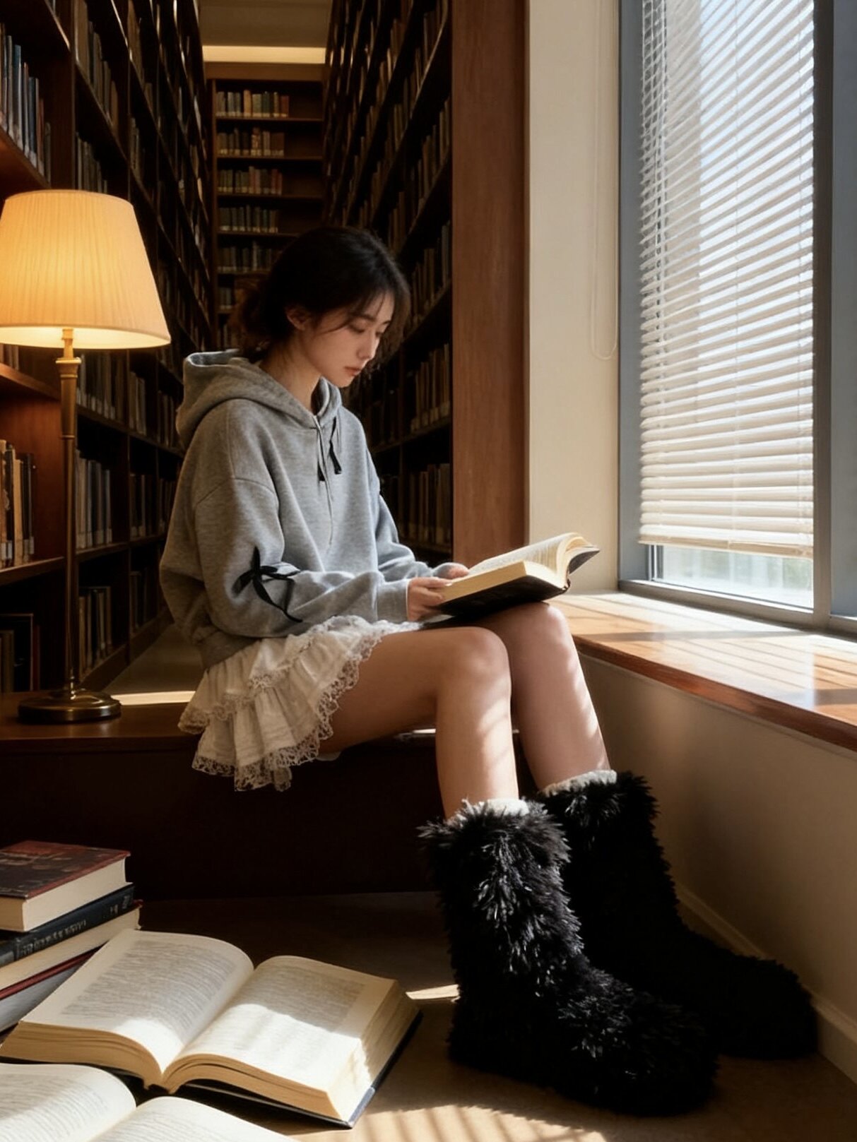 毛绒地板袜女冬款居家室内加厚雪地袜可爱搞怪睡眠袜毛毛鞋靴子