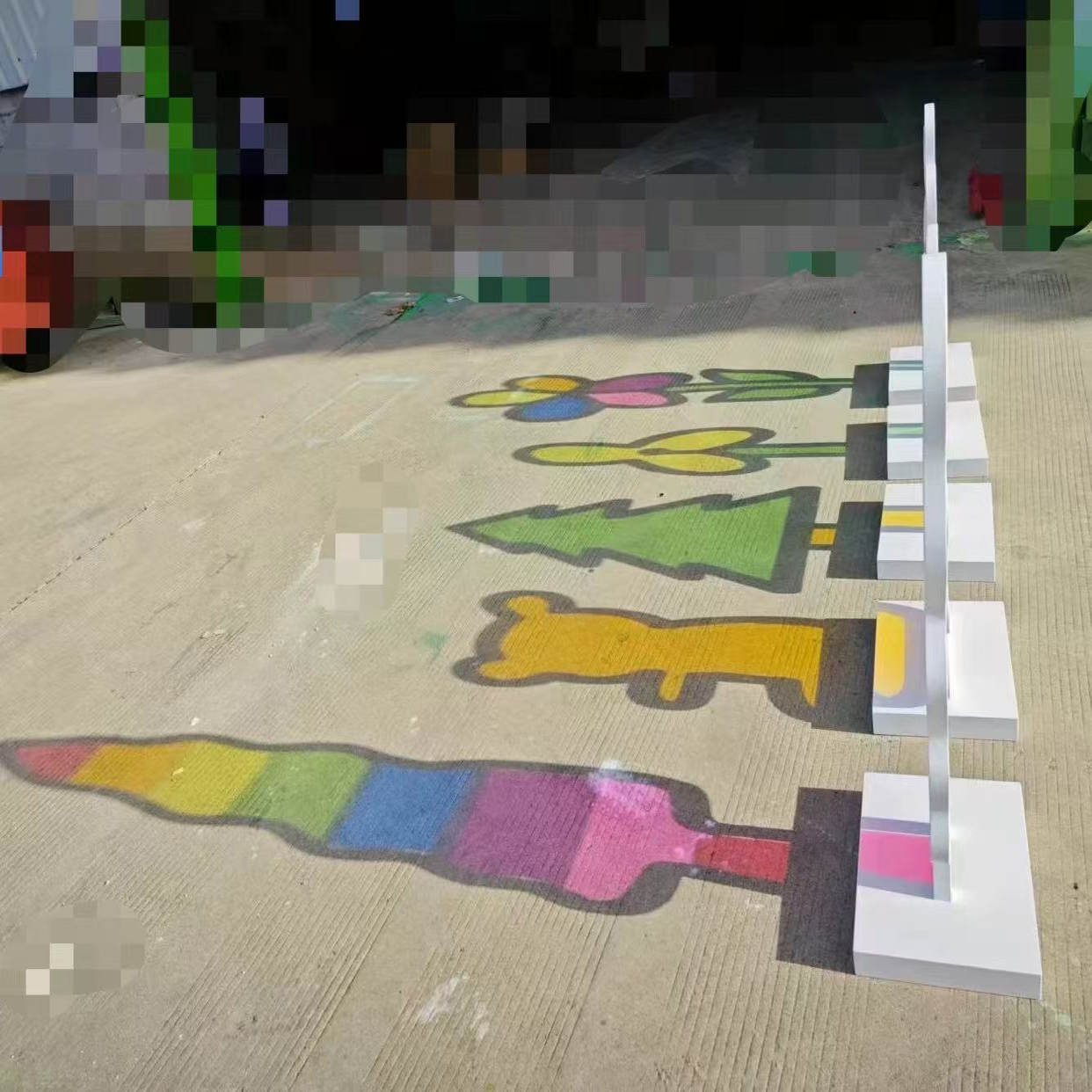 幼儿园学校光影游戏美术区角栏杆