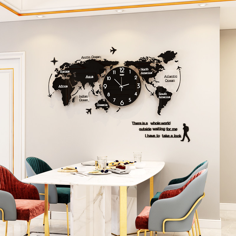 北歐客廳電視背景牆面裝飾創意輕奢牆飾挂飾世界地圖挂件餐廳壁挂在類目 家居飾品, 壁飾中 - 來自Buy2taobao.com提供專業的淘寶代購服務
