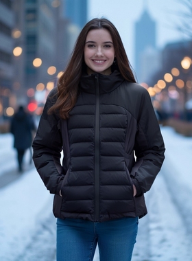 超值特卖会员专享衣莎美诺冬季运动轻薄鹅绒服女Y203DXZ15