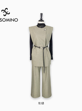 【新品】Aesomino/衣莎美诺春秋四件套时尚马夹套Y364CA003
