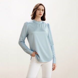 T恤女衬衫 新品 上衣Y473CC910 罩衫 针织衫 衣莎美诺春秋经典 小衫