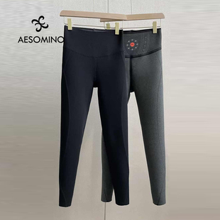 打底裤 AESOMINO衣莎美诺冬太空暖塑芭比裤 黑色Y647D6178 新品