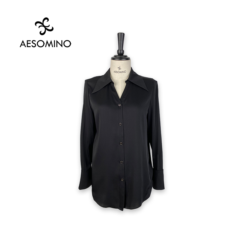 【特卖】AESOMINO衣莎美诺夏真丝桑蚕丝衬衫Y3459786
