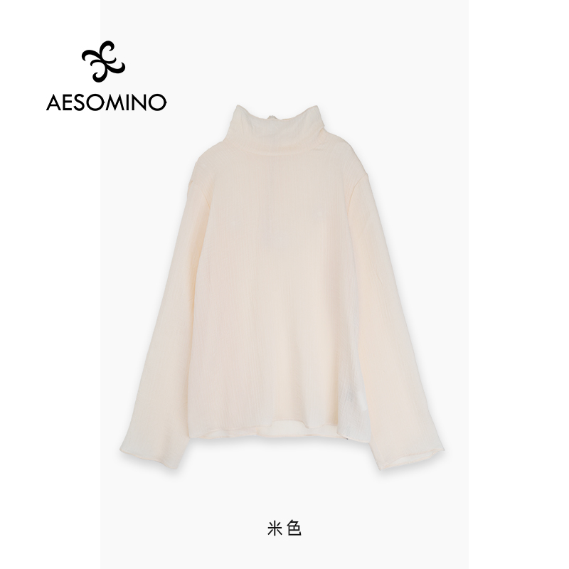 撤柜特卖衣莎美诺慵懒松弛感罩衫