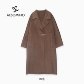 Aesomino 衣莎美诺秋冬毛呢外套中长款 厚大衣Y608DD550
