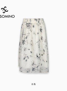 半身裙女2025夏季新款印花时尚舒适高腰显瘦裙子Y293B1180