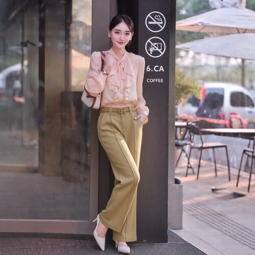 衣莎美诺春秋冬直筒裤西装裤