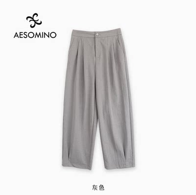 【新品】Aesomino/衣莎美诺清凉舒适休闲裤咖色Y550B6678