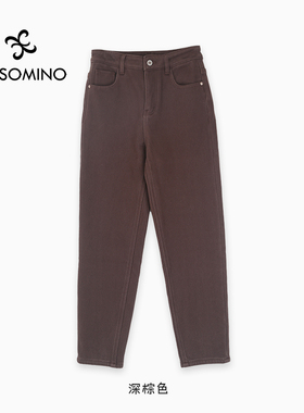 【新】 Aesomino/衣莎美诺冬款加绒加厚牛仔裤保暖长裤Y203D2362