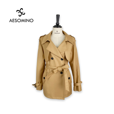 Aesomino/衣莎美诺短款风衣卡其Y287C2205