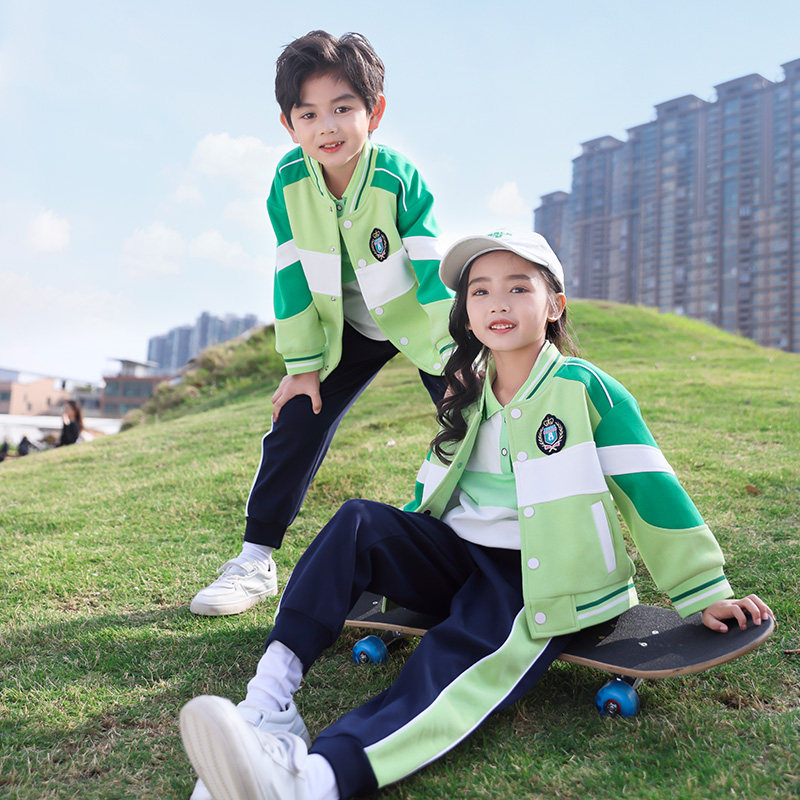 小学生校服春秋装学院风三件套一年级儿童运动班服幼儿园园服套装