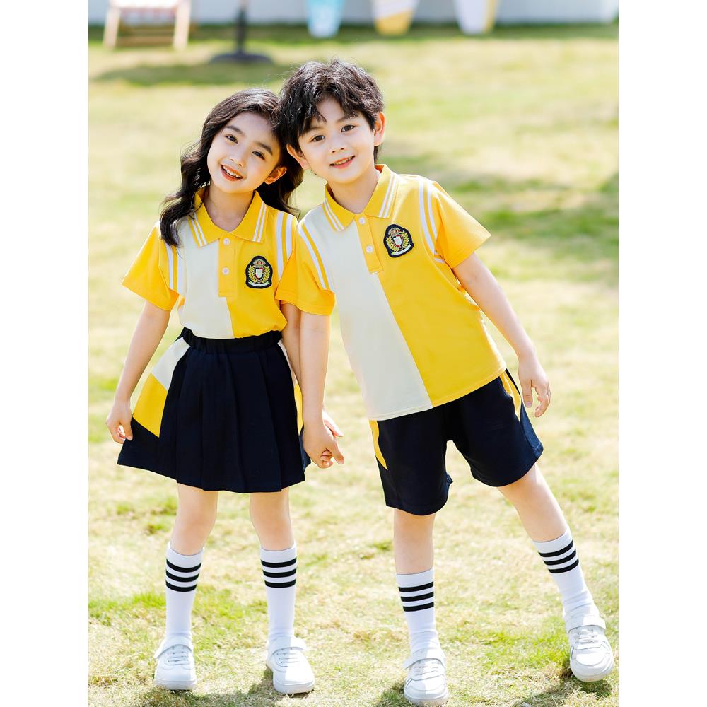 小学生校服夏装运动会儿童班服套装夏季幼儿园园服夏天大班毕业服