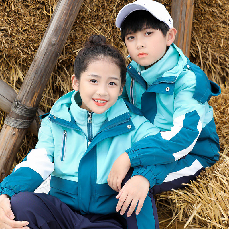 中小学生校服冲锋衣春秋