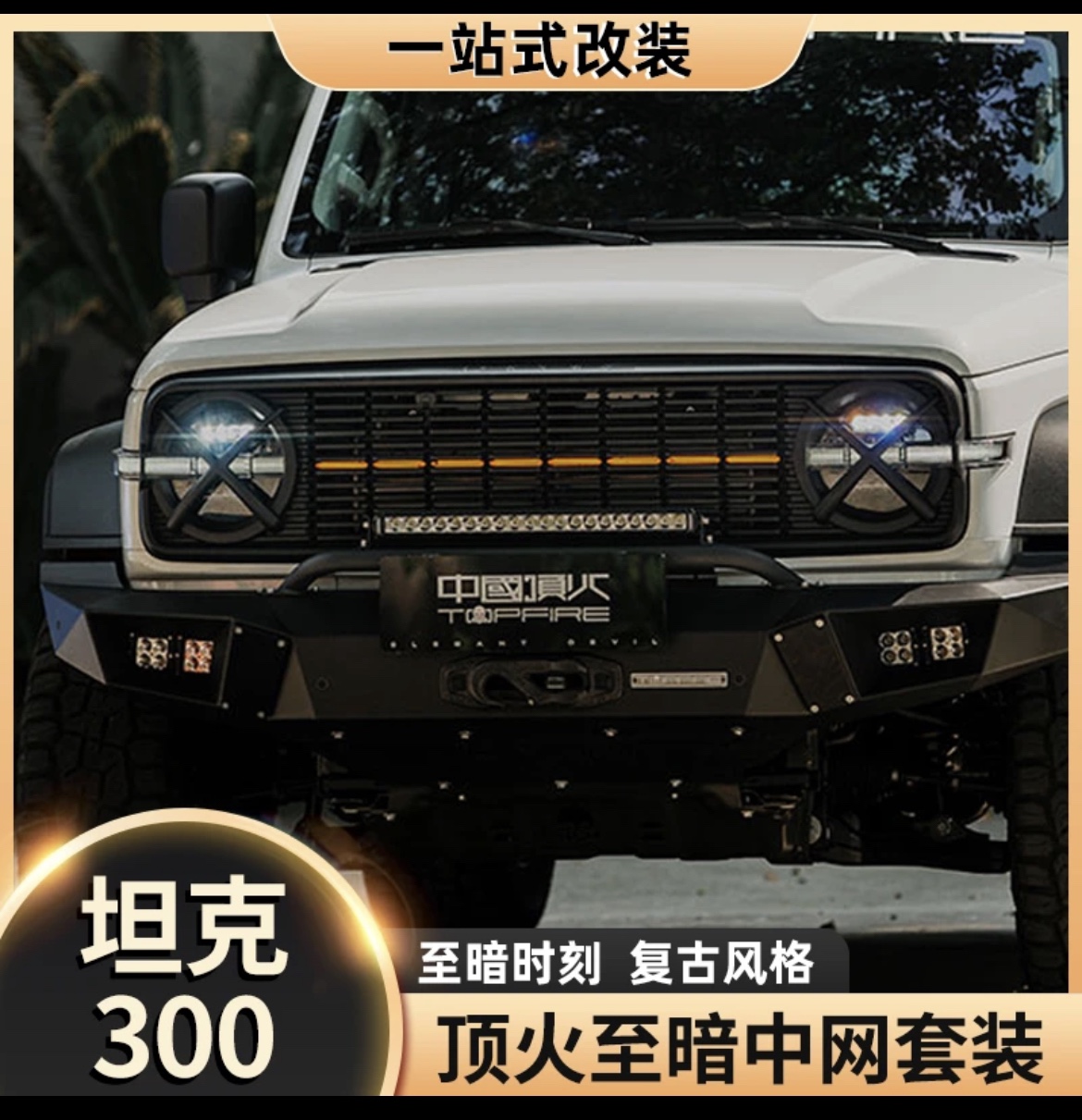 坦克300前臉中網至暗中網無損安