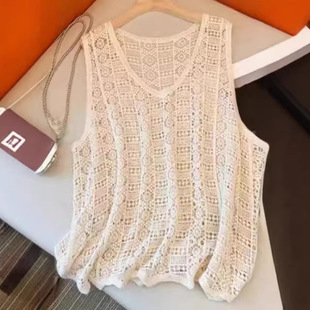 棕色圆领宽松纯色打底衫 夏季 清新甜美棉针织套头宽松型韩版