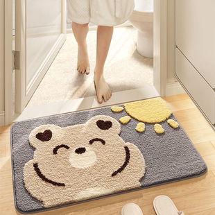 入户门口专用地垫卡通吸水防滑耐脏免洗高级家用卫浴卫生间浴室