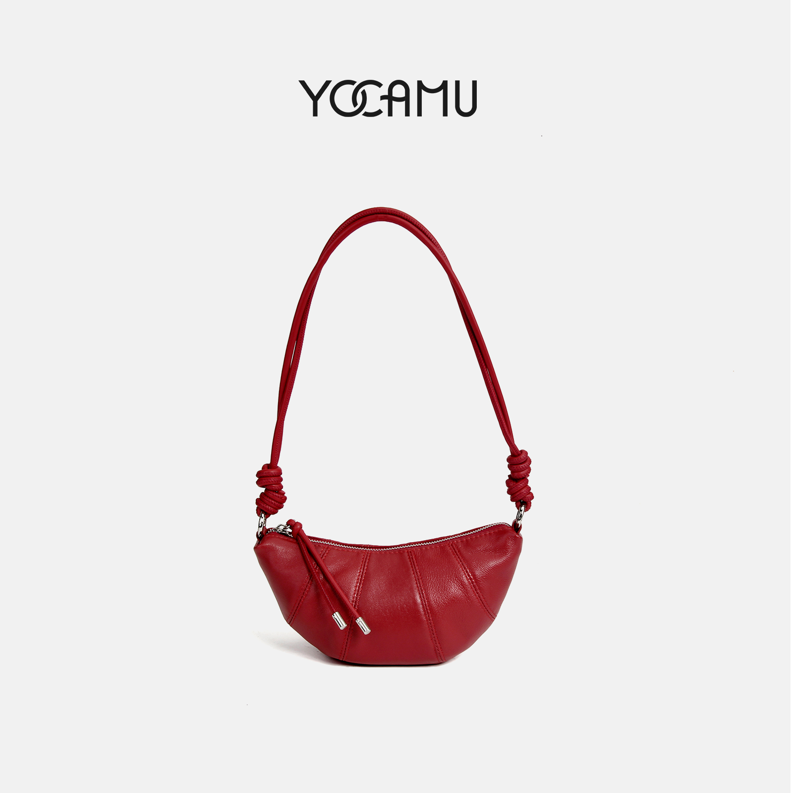 YOCAMU羊皮饺子包女单肩斜挎包