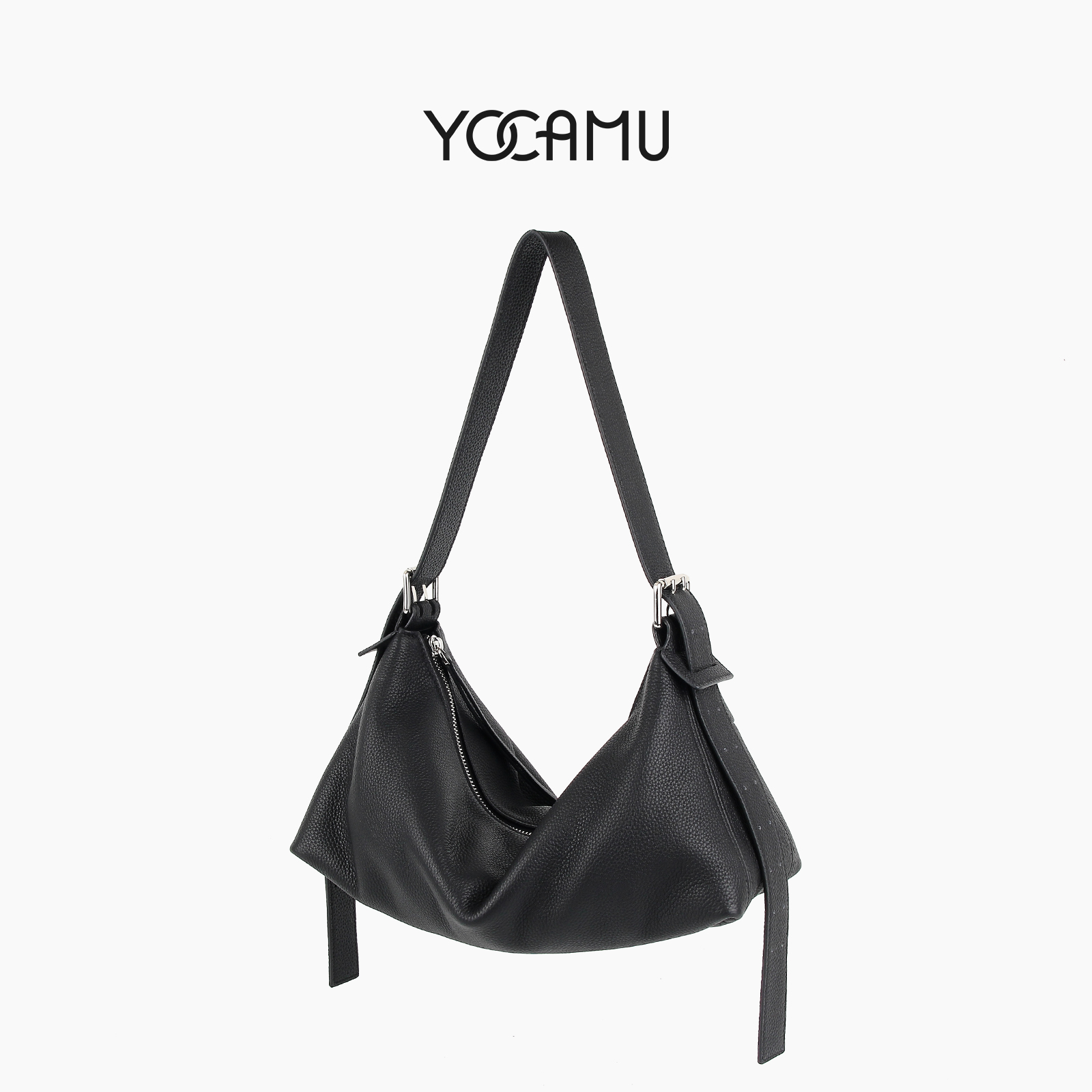 小众设计头层牛皮hobo包通勤百搭