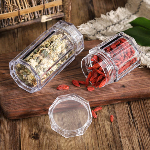 高档亚克力密封罐保健品黑枸杞