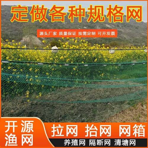 新款抗老化拉网拖网隔断网水产养殖网抬网围栏网拦污网鱼塘防逃网