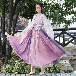 新花神赋汉服正版中国风齐胸齐腰襦裙原创仙女学生古装超仙秋冬款