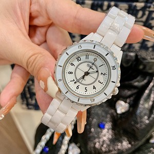 白色陶瓷表盘气质士手表表潮流时尚蒂米妮韩版陶瓷表带女