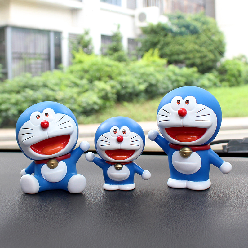 可爱哆啦A梦公仔汽车摆件