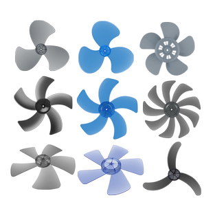 适用美的电风扇风叶扇叶10/12/16/18/寸艾美特先锋落地扇台扇叶片