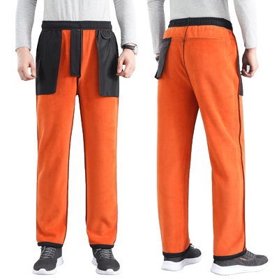 爸爸裤子加绒加厚外穿运动休闲裤