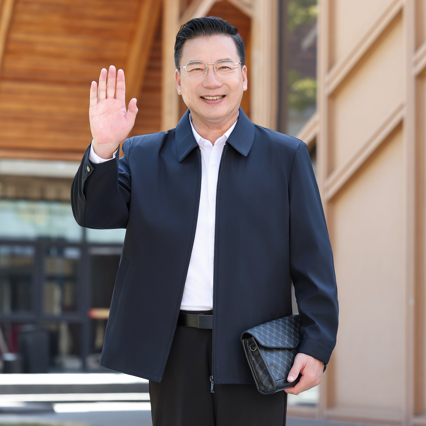 男士外套2025新款秋翻领爸爸夹克