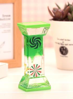 Sy02单边滴油，动态双心漏油，趣味双色工艺饰品，送给朋友的生日