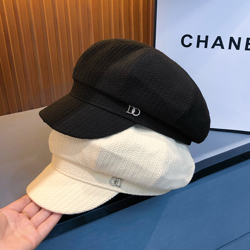 日系文艺轻薄舒适显脸小八角帽女