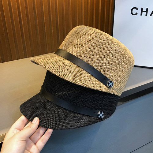 草编透气遮阳编织帽女