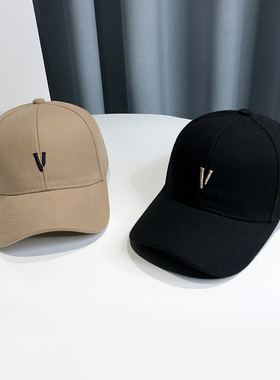鸭舌帽子女春秋2025新款时尚韩版显脸小休闲百搭硬顶棒球帽男潮牌