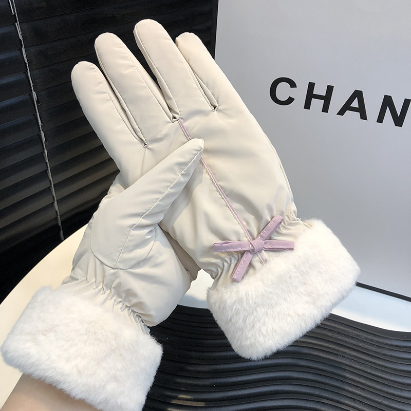 户外滑雪手套加绒加厚防寒保暖女