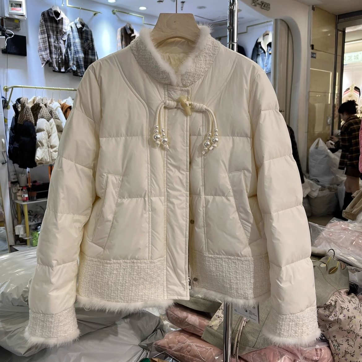 新中式盘扣羽绒棉服女冬季2024新款保暖国风棉衣立领上衣夹棉外套,女装/女士精品,大码棉服,淘宝优惠券,粉丝福利购,淘宝优惠卷