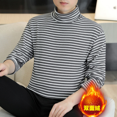 2025新款双面德绒打底T恤男长袖