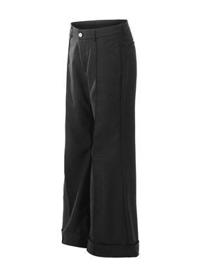 DC+C857美式高街cleanfit解构微喇西裤情侣黑色简约阔腿休闲裤男