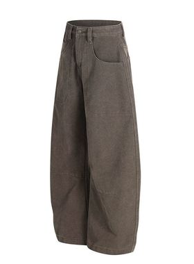 DC+Z033美式复古弯刀廓形工装裤男女水洗显瘦垂感直筒休闲裤潮牌