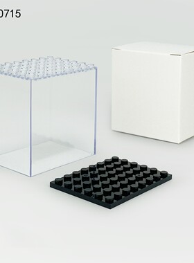 10715展示盒防尘透明罩跨境小颗粒积木白盒摆件儿童玩具
