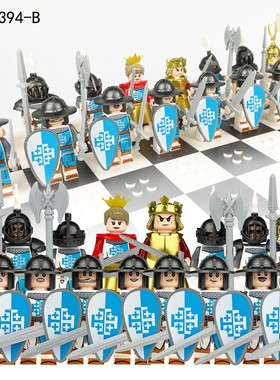骑士团76394古罗马中世纪人仔小颗粒积木玩具武器片跨境