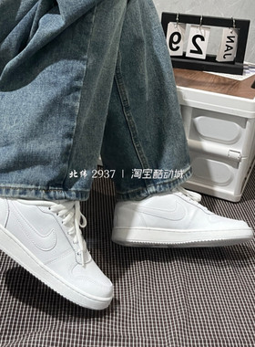耐克/Nike Ebernon Low 女子低帮休闲小空军白板鞋 AQ1779-100